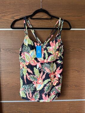 Women's floral tank top with straps